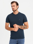 Zestaw męskich t-shirtów z okrągłym dekoltem – granatowy/czarny V3 Z101