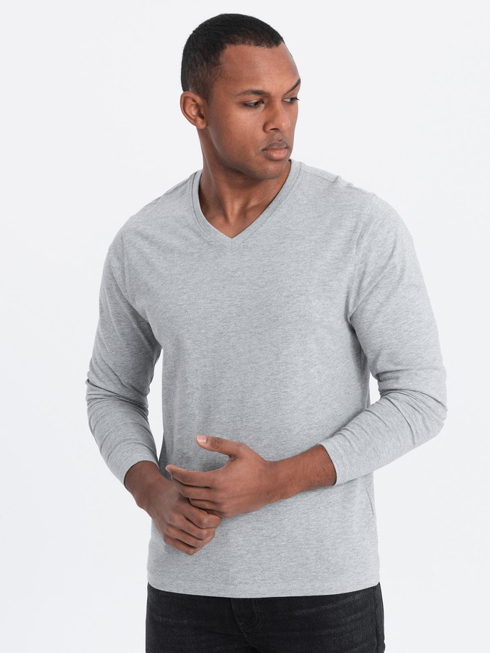 Zestaw longsleeve męski V-NECK - mix 2-pak V1 Z41