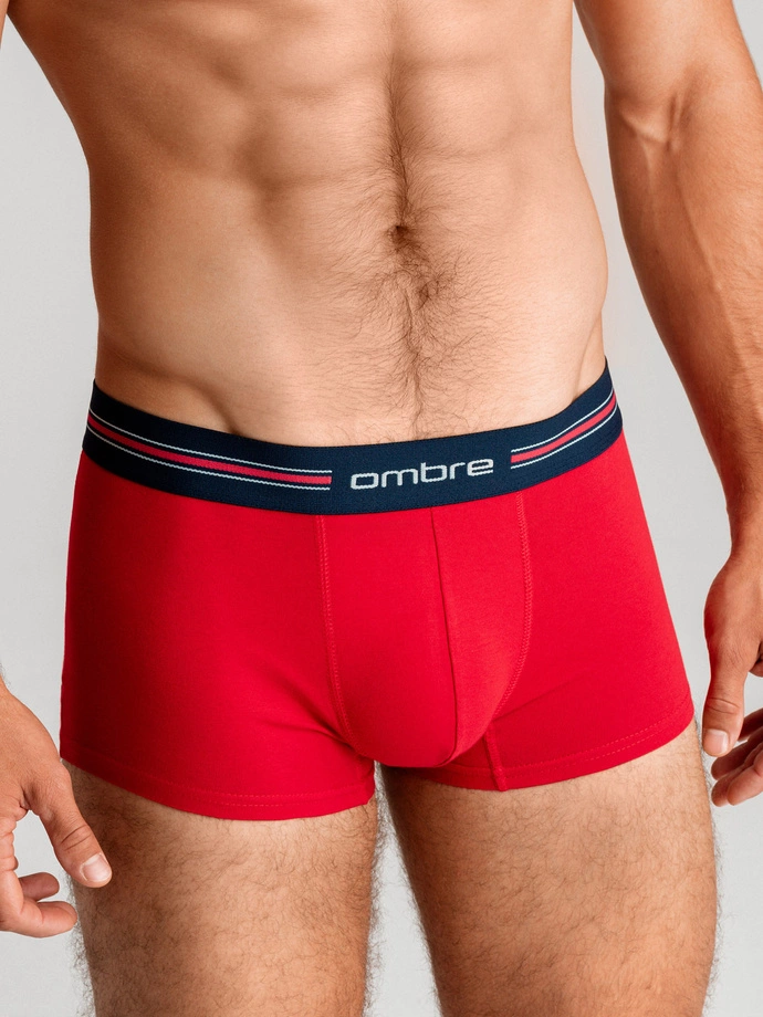 Klasyczne dopasowane męskie bokserki z gumką w paski – 3 pak mix OM-UNBO-0109