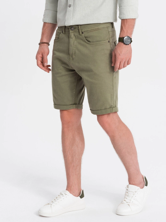 Szorty męskie CHINO - khaki V14 OM-SRDS-0103