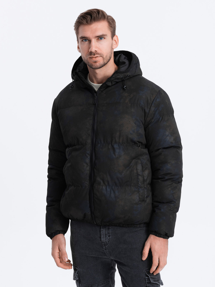 Kurtka męska puffer - czarna V14 C529