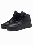 Męskie buty sneakersy z wysoką cholewką – czarne V6 OM-FOSH-0139