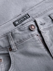 Spodnie męskie jeansowe bez przetarć SLIM FIT - szare V1 OM-PADP-0148