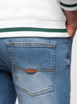 Spodnie męskie jeansowe REGULAR FIT z przetarciami - jasnoniebieskie V1 OM-PADP-0254