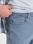Spodnie męskie jeansowe bez przetarć SLIM FIT - niebieskie V3 OM-PADP-0148