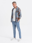 Spodnie męskie jeansowe CARROT FIT - jasnoniebieskie V2 OM-PADP-0117