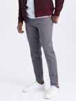 Jeansowe spodnie męskie bez przetarć SLIM FIT - grafitowe V5 OM-PADP-0148