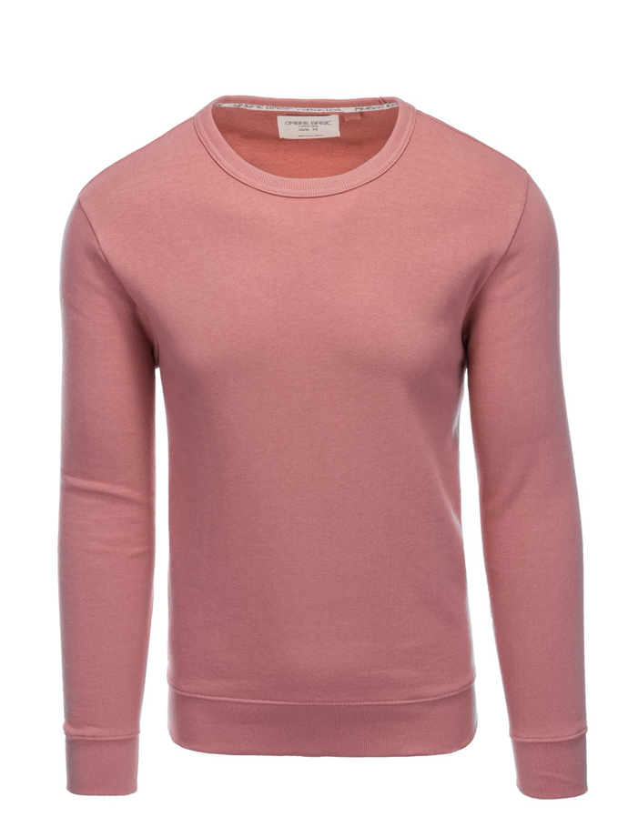 Bluza męska bez kaptura bawełniana - różowa B1146