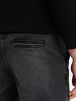 Spodnie męskie jeansowe SKINNY FIT z kieszeniami chino - grafitowe V7 OM-PADP-0100