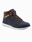 Buty męskie trapery ocieplane - granatowe V3 T312