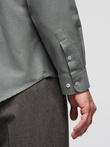 Koszula męska klasyczna regular fit - khaki V4 K694