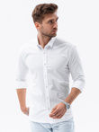Koszula męska z długim rękawem SLIM FIT - biała K504