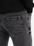 Dopasowane jeansowe męskie spodnie SLIM FIT z elastanem – grafitowe V3 OM-PADP-0214