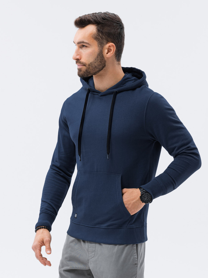 Bluza męska kangurka z kapturem - granatowa V5 B1147