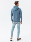 Bluza męska z kapturem - niebieska B1155
