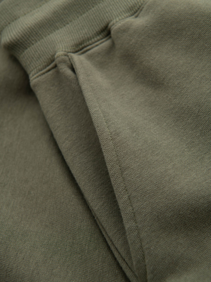 Spodnie męskie dresowe joggery - oliwkowe V4 OM-PASK-0280