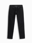 Klasyczne męskie spodnie jeansowe REGULAR FIT – czarne V2 OM-PADP-0152