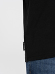 Klasyczny T-shirt męski bawełniany BASIC - czarny V1 OM-TSBS-0146