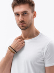 T-shirt męski bawełniany BASIC - biały V4 S1370