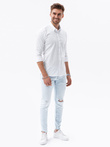 Koszula męska z długim rękawem SLIM FIT - biała K504