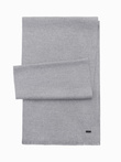 Męski monochromatyczny szalik z frędzlami – szary V3 OM-ACSF-0116