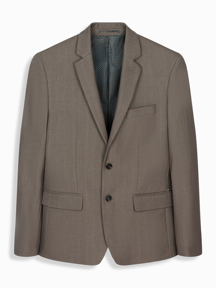 Męska elegancka marynarka SLIM FIT z rayonem – oliwkowa V5 OM-BLZB-0135 