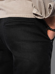 Spodnie męskie jeansowe CARROT FIT - czarne V3 OM-PADP-0117