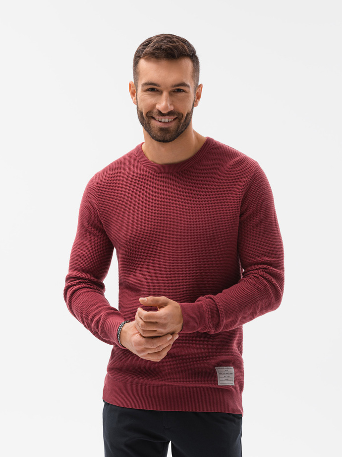 Sweter męski - bordowy E185
