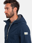 Kurtka męska SOFTSHELL z polarowym środkiem - granatowy V5 OM-JANP-0137