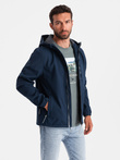Kurtka męska SOFTSHELL z polarowym środkiem - granatowy V5 OM-JANP-0137