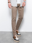 Spodnie męskie chinosy SLIM FIT - ciemnobeżowe V9 P1059