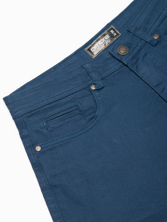 Szorty męskie CHINO - ciemnoniebieskie V8 OM-SRDS-0103