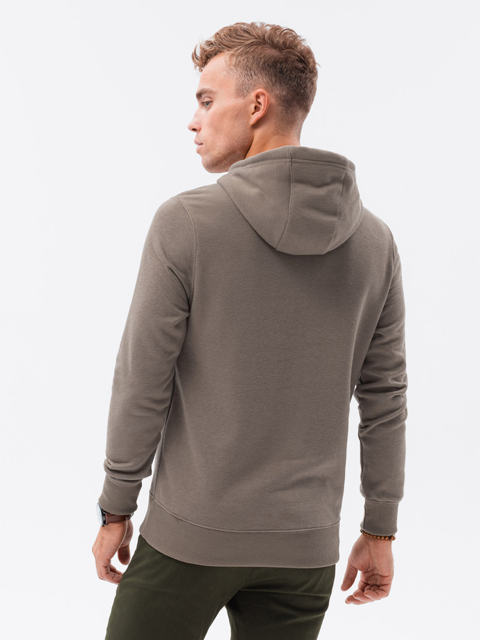 Bluza męska z kapturem BASIC - kawowa V17 B979
