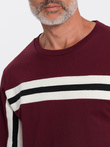 Bluza męska z lampasem - burgundowa V5 B1279