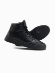 Męskie buty sneakersy z wysoką cholewką – czarne V6 OM-FOSH-0139