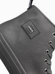 Męskie wysokie buty trampki z ozdobnym noskiem – szare V2 OM-FOTH-0157