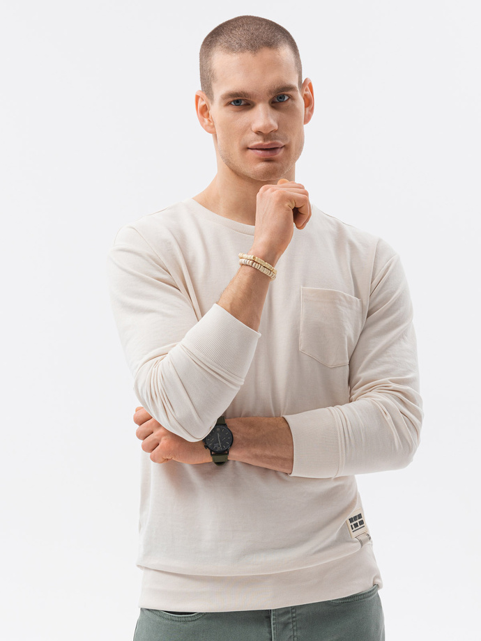 Bluza męska bez kaptura - ecru V2 B1149