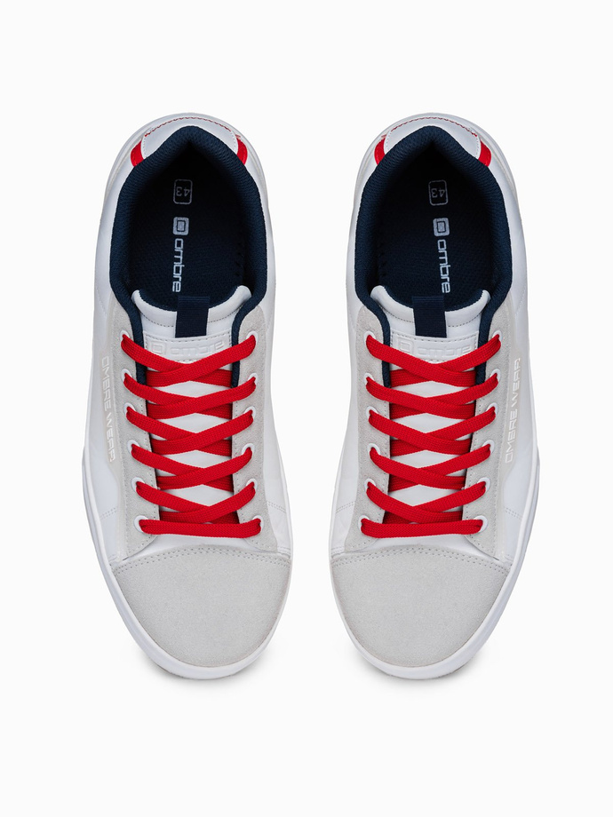 Męskie buty sportowe - białe V1 T366