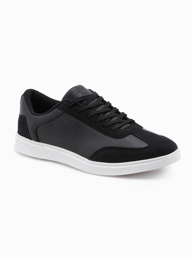 Casualowe buty męskie sneakersy OLDSCHOOL – czarne V2 T393