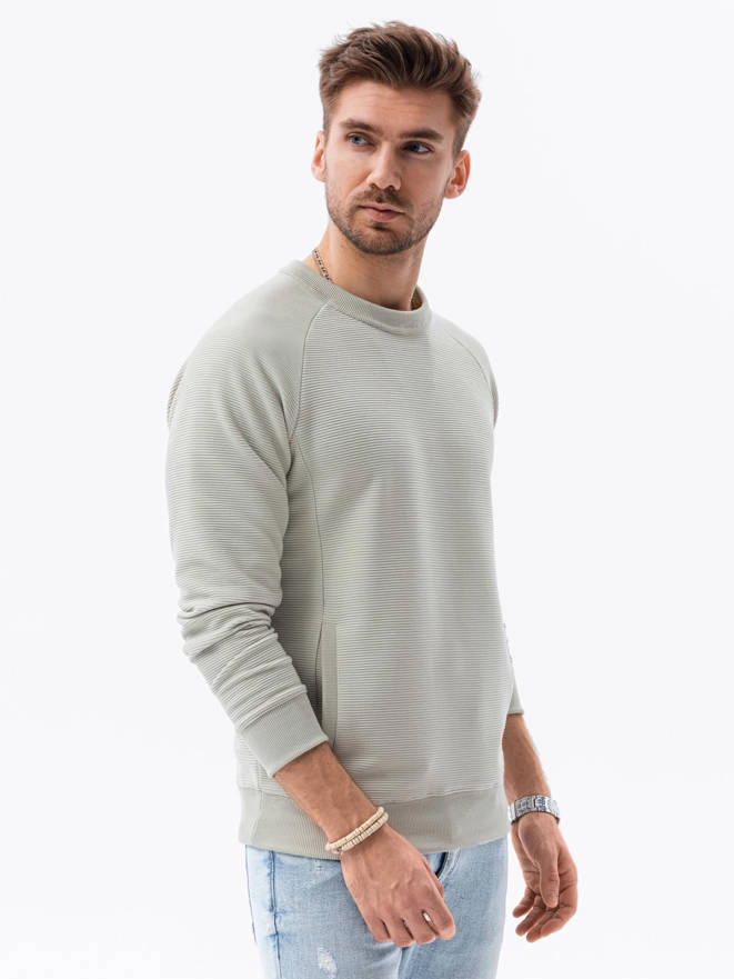 Bluza męska bez kaptura - kremowa V8 B1156