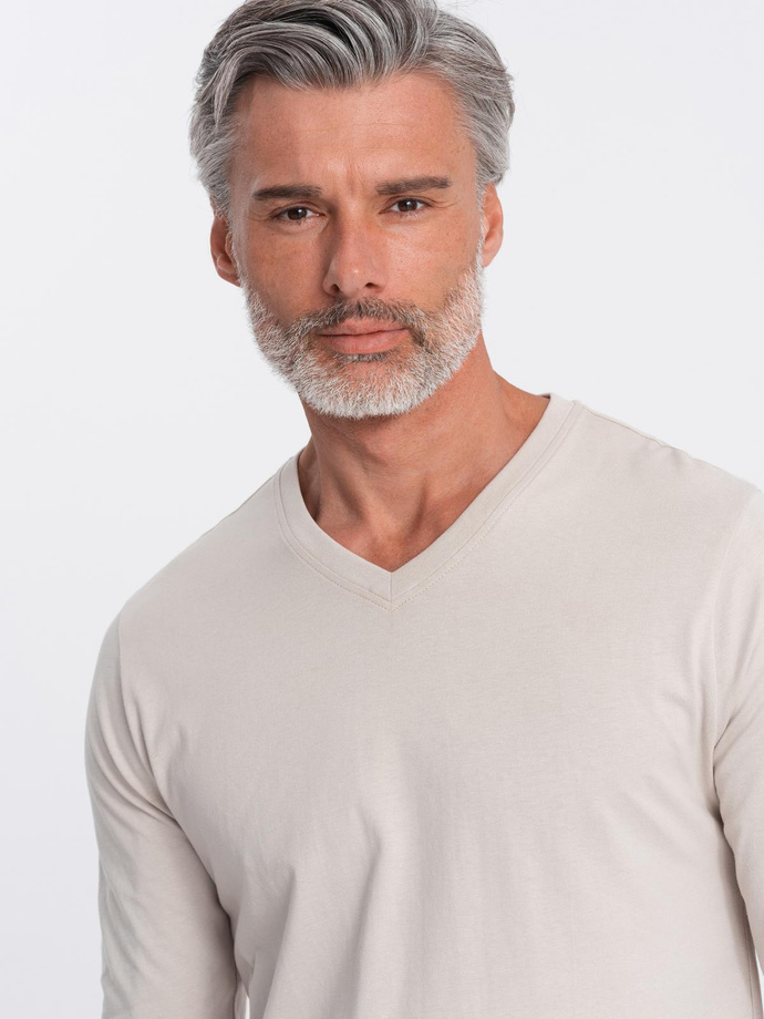 Zestaw longsleeve męski V-NECK - mix 2-pak V8 Z41