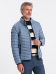 Kurtka męska pikowana - jasnoniebieska V8 C528