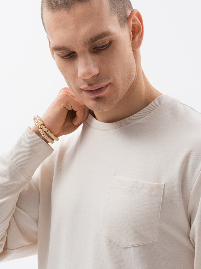 Bluza męska bez kaptura - ecru V2 B1149