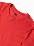 T-shirt męski bawełniany BASIC - czerwony V14 S1370