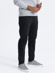 Męskie spodnie jeansowe bez przetarć SLIM FIIT - czarne V11 OM-PADP-0148