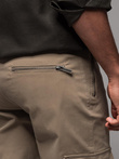 Spodnie męskie cargo STRAIGHT LEG z kieszeniami zapinanymi na zamek – khaki V3 OM-PACG-0204