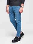 Męskie jeansowe z przetarciami REGULAR FIT - niebieskie V3 OM-PADP-0241