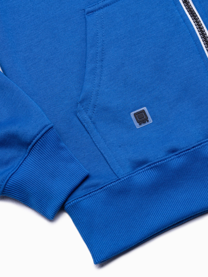 Bluza męska rozpinana z kapturem BASIC - niebieski V9 B977