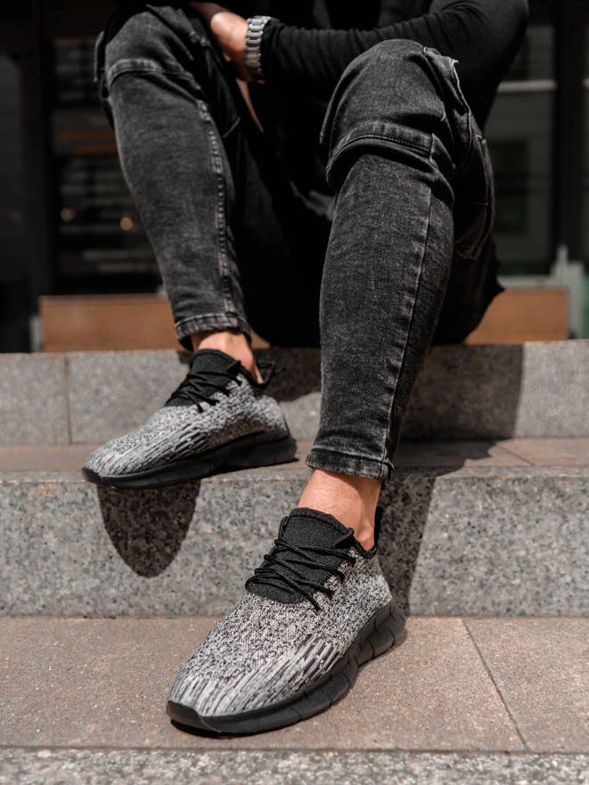 Buty męskie sneakersy - szare V5 T388