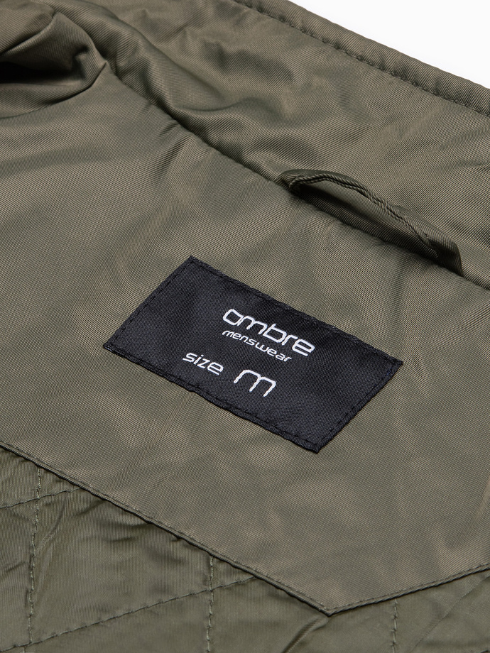 Kurtka męska biker - khaki V1 C605